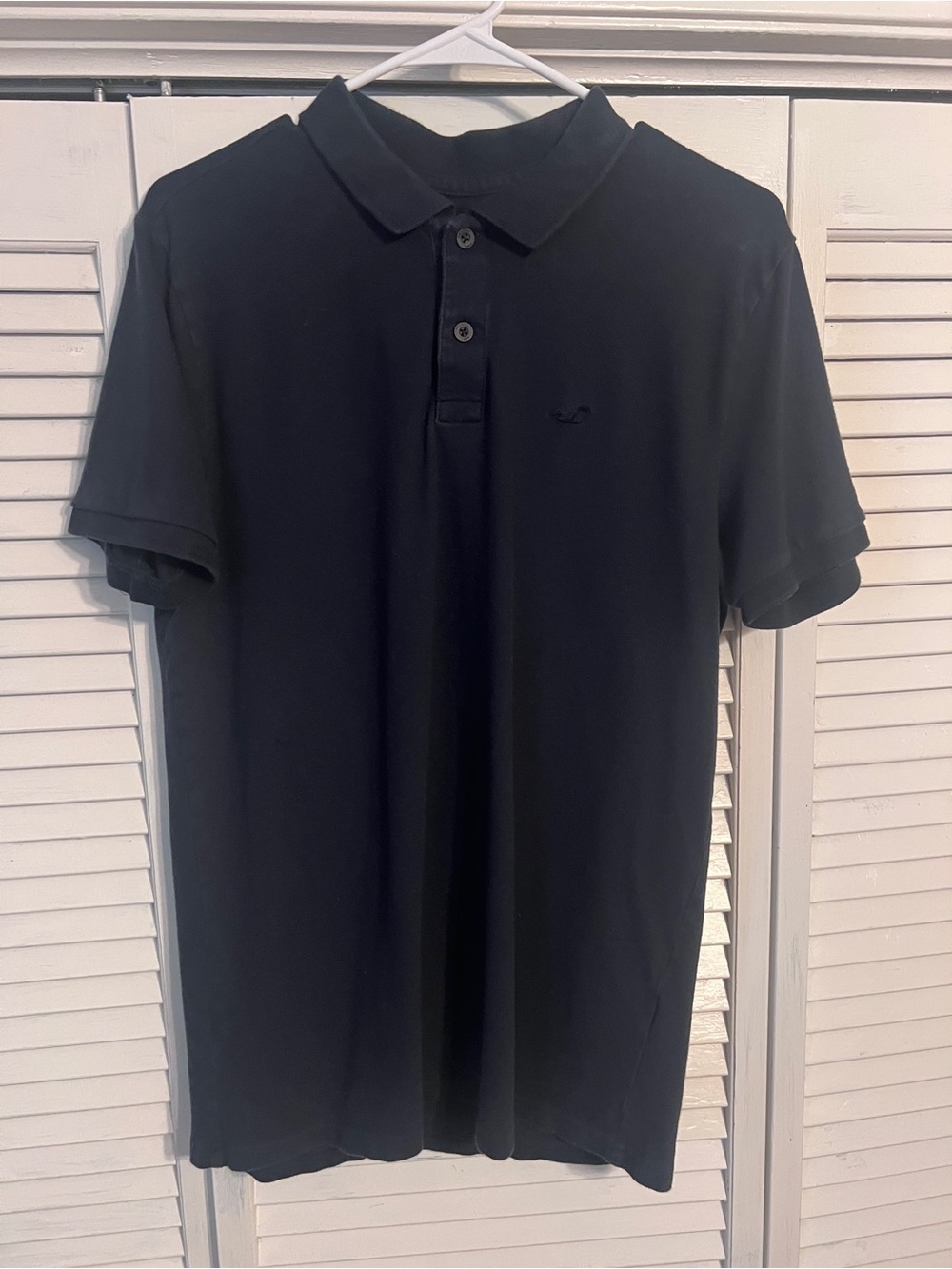 Hollister Men's Black Polo Shirt